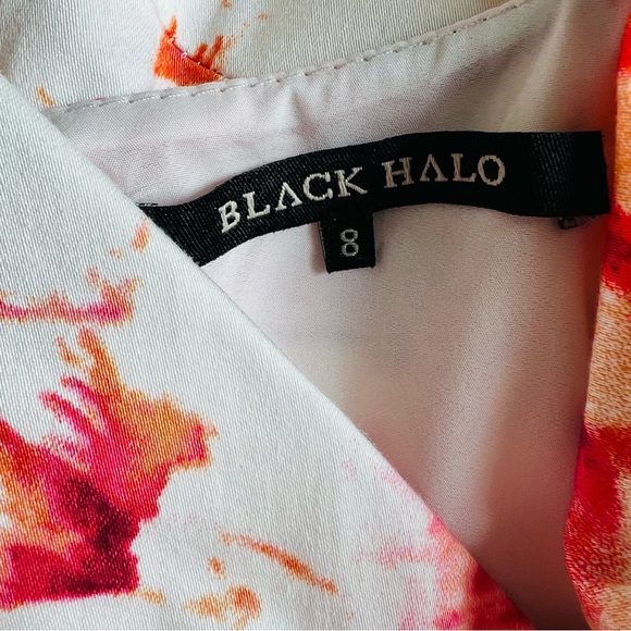 🛑SOLD BLACK HALO Floral Jackie O Mido Dress Size 8 - Picture 7 of 9